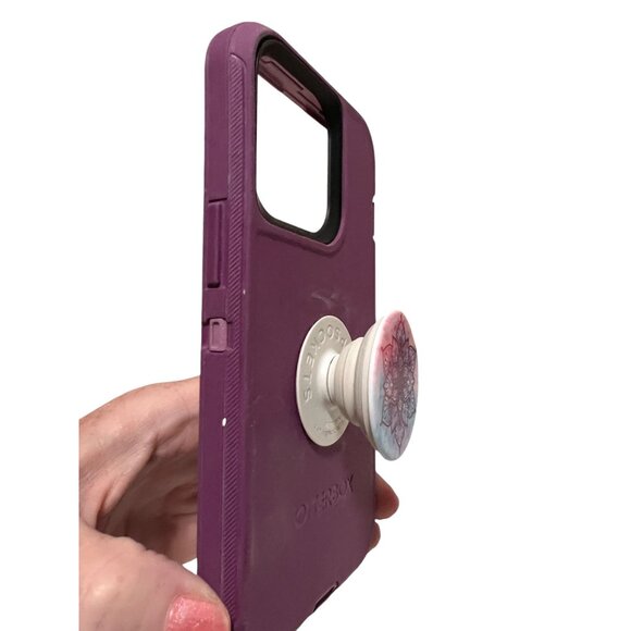 Otterbox Purple Phone Case With Mandala PopSocket For iPhone 13 Pro - Picture 3 of 6